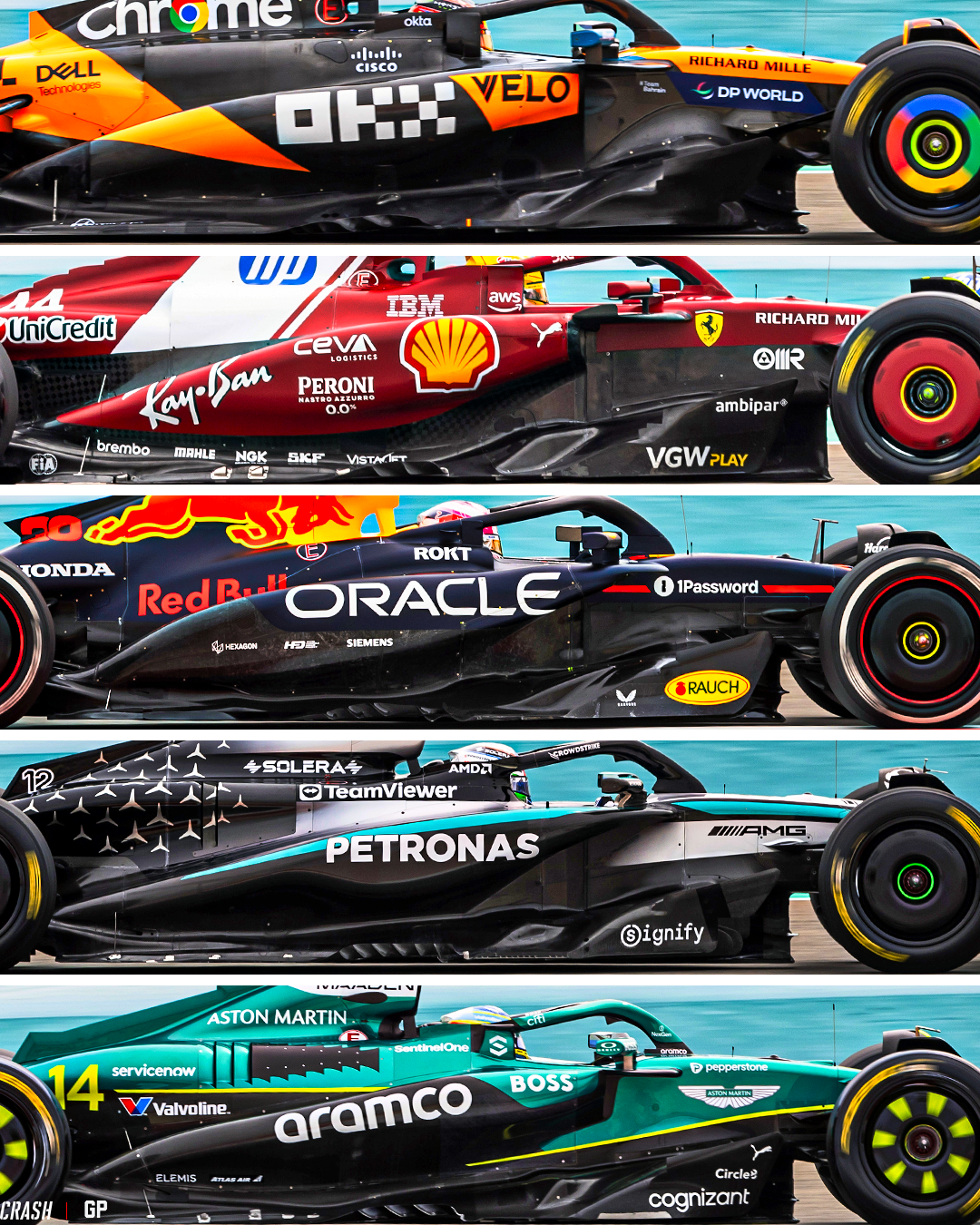 F1 cars